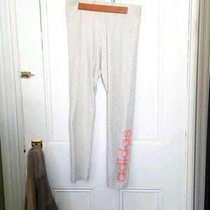 Adidas heather tights with salmon print